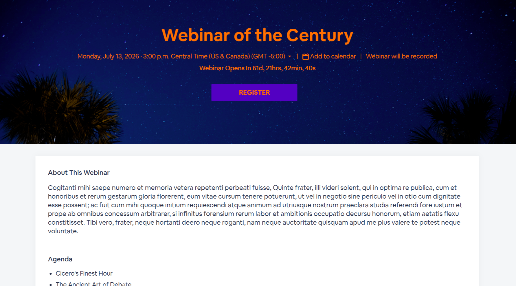 Host custom webinars on BigMarker
